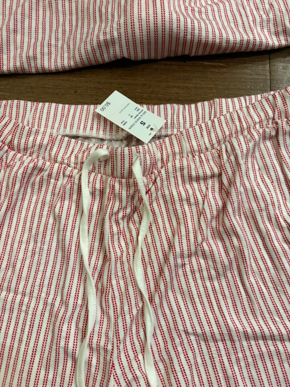 Auden Red & White Striped Women's Pajama Set - Picture 5 of 8